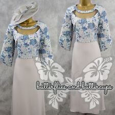 LIZABELLA Size 14 Brocade Dress and Hatinator Suit Mother of the Bride Outfit for sale  Shipping to South Africa