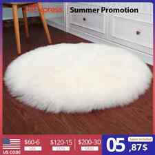 Plush Round Carpet Living Room Home Decor Bedroom Floor Cushion Mats Shaggy Rugs, used for sale  Shipping to South Africa