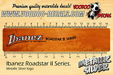 Decalques Waterslide Ibanez Roadstar II Series (logotipo PRATA com contorno preto) comprar usado  Enviando para Brazil
