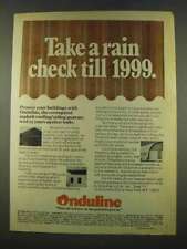 1974 Onduline Corrugated Asphalt Roofing/Siding Ad for sale  Shipping to South Africa