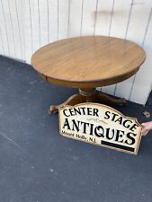 vintage oak round table for sale  Mount Holly