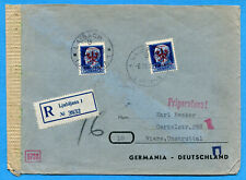 1944 LUBIANA - OCCUPAZIONE TEDESCA - IMP.soprastampati £.1,25 x 2 (292727), używany na sprzedaż  Wysyłka do Poland