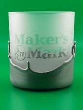 Usado, Cera de prata Maker's Mark Bourbon Kentucky 3,6" vidro fosco Whiskey Rocks RARO! comprar usado  Enviando para Brazil