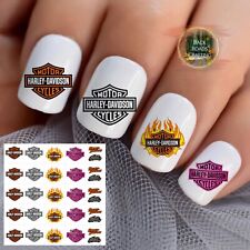 Harley Davidson Waterslide Nail Decals Set Of 50 Instructions & Bonus for sale  Shipping to South Africa