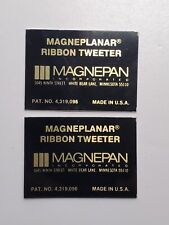 Magnepan Ribbon Tweeter Metal Badge for Speakers 2x1.5" - NEW for sale  Shipping to South Africa