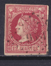 1860 - España - Isabel II  - Edifil 53 - Mat Frances Estrella puntos Nº 1836 segunda mano  Embacar hacia Argentina