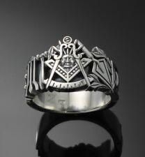 PAST MASTER #001 Sterling Silver Masonic Ring Oxidized Blue Lodge, used for sale  Windsor