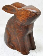 Hand Carved Wooden Rabbit Figurine Statue for sale  Shipping to South Africa