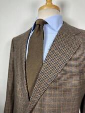 MILLIONAIRE STEEZ! YING TAI hk BESPOKE LORO PIANA brown CASHMERE CHECK JACKET 46 for sale  Shipping to South Africa