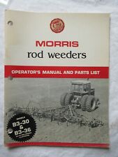 Manual del operador y catálogo de lista de piezas Morris Rod Weeders modelo B3-30 B3-36 segunda mano  Embacar hacia Argentina