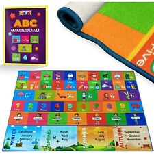 Tapetes de aprendizagem para crianças, número do alfabeto animais tapete de jogos educativo para sala de jogos, usado comprar usado  Enviando para Brazil