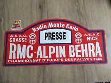 Plaque rallye alpin d'occasion  Grasse