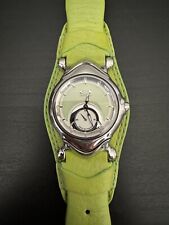 Usado, Relógio Oakley Jury couro saddleback mostrador verde/verde raro feminino 10-201 comprar usado  Enviando para Brazil