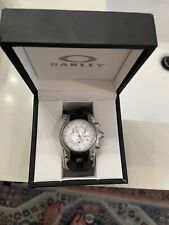 Relógio Oakley Holeshot 6 ponteiros preto aço inoxidável branco 10-248 + estojo GMT Judge comprar usado  Enviando para Brazil