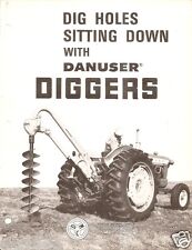 Used, Farm Equipment Brochure - Danuser - PTO Hydraulic Motor Digger - 2 items (F3247) for sale  Shipping to South Africa
