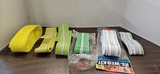 Lot Of Re-Web Kit Stripe Lawn Chair Webbing 2.25” Wide Various Colors Incomplete, used for sale  Shipping to South Africa