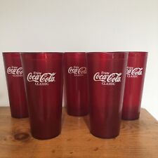 Juego De Colección De 5 Tazas De Restaurante Coca Cola Plástico Rojo Modelo 5224 - Carlisle EE. UU. segunda mano  Embacar hacia Argentina