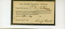 Usado, 1874 Old Colony Railroad Company Proxy segunda mano  Embacar hacia Mexico