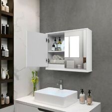 Bathroom Cabinet Double Door Wall Mounted Mirror Stainless Steel HW65488 for sale  Shipping to South Africa