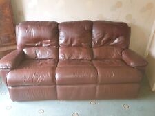 Brown leather seater for sale  ROCHDALE