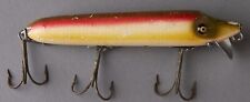 Antiguo señuelo de pesca Heddon Dowagiac Vamp madera arco iris ojos de vidrio segunda mano  Embacar hacia Argentina