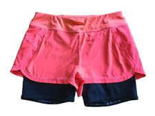 Shorts de ginástica feminino Athleta Running atlético tamanho M preto/laranja  comprar usado  Enviando para Brazil