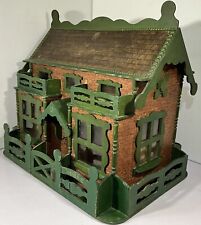 STUNNING VINTAGE ART DECO HANDICRAFTS(?) WOODEN DOLL HOUSE WITH FRETWORK DETAIL, used for sale  Shipping to South Africa