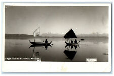 Postal fotográfica de La Paz Bolivia RPPC dos barcos navegando en el lago Titicaca 1962 segunda mano  Embacar hacia Argentina