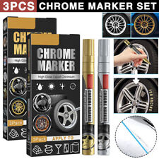 Brukt, 3pcs Liquid Mirror Chrome Marker Set  DIY Car Paint Pens Metallic Markers til salgs  Frakt til Norway