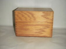 WOOD FILE BOX WELL MADE TONGUE GROOVE PLYWOOD OAK VENEER ILLINOIS STAMP 1962 for sale  Shipping to South Africa