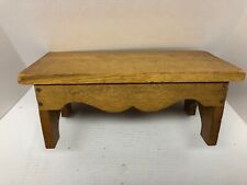 Vintage Handcrafted Oak Foot Stool Child Doll Bench for sale  Shipping to South Africa