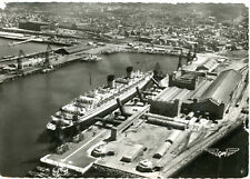 Cunard Line's QUEEN ELIZABETH of 1940  - aerial view at Cherbourg  (Card # 9), used for sale  Shipping to South Africa