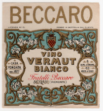 Etichetta beccaro vino usato  Italia