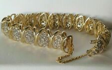 7Ct Round Cut Lab Created Diamond Women's Tennis Bracelet 14K Yellow Gold Finish for sale  Shipping to South Africa
