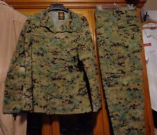 Camisa e calça de combate USMC MARPAT uniforme WOODLAND tamanho MÉDIO REGULAR USADO MR comprar usado  Enviando para Brazil