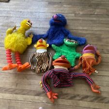 Lote de 6 marionetas de mano vintage de la década de 1970 de Sesame Street Oscar, pájaro grande Bert Ernie segunda mano  Embacar hacia Argentina