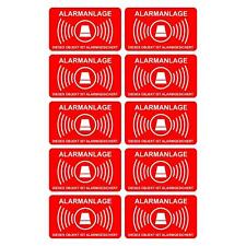 10 x Aufkleber | Alarm | Alarmgesichert | Alarmanlage | Sicherheit | 5 cm x 3 cm comprar usado  Enviando para Brazil