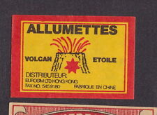 Ancienne  étiquette  allumettes Chine BN18434 Volcan Etoile  segunda mano  Embacar hacia Argentina