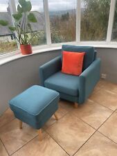 Habitat armchair footstool for sale  OTLEY