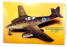 Placa de metal vintage Warplane Messerschmitt Me 262 16 x 11 polegadas corredor caverna homem comprar usado  Enviando para Brazil