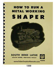 South Bend How To Run a Metalworking Shaper #1300 for sale  Shipping to Canada