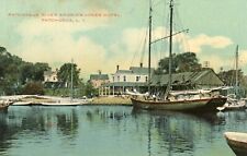 Cartão postal ca 1910 Port Jefferson Long Island NY, Patchogue River Jones Hotel comprar usado  Enviando para Brazil