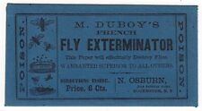 c. 1880 antiguo sobre publicitario exterminador de papel mosca de la década de 1880 Rochester Nueva York segunda mano  Embacar hacia Argentina