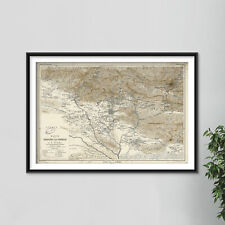 Vintage map tehran for sale  UK