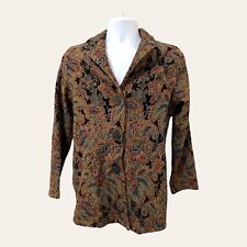 Jaqueta blazer CMC Color me algodão feminina tamanho P MAROON rica em tapeçaria arte a usar comprar usado  Enviando para Brazil