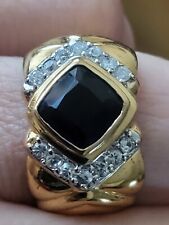 mens gold sapphire ring for sale  NORTHAMPTON