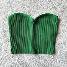 Babaton Aritzia Green Crop Tube Top Size Medium, used for sale  Shipping to South Africa