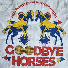 Camiseta Feel So Good Goodbye Horses Peace Sign logotipo fada branca pequena gráfica comprar usado  Enviando para Brazil