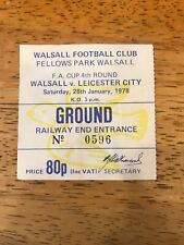 Ticket 1978 cup for sale  LEICESTER