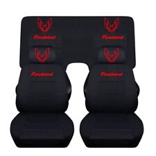 Fits 1967-2002 Pontiac Firebird Front and Rear seat covers Black with design for sale  Shipping to South Africa